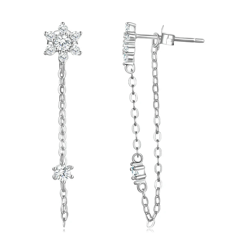 Bamoer 925 Sterling Silber Blitz Ohrstecker für Frauen Mode Ohrringe Schmuck Hochzeitsgeschenk Funkelnde Ohrstecker VSE160