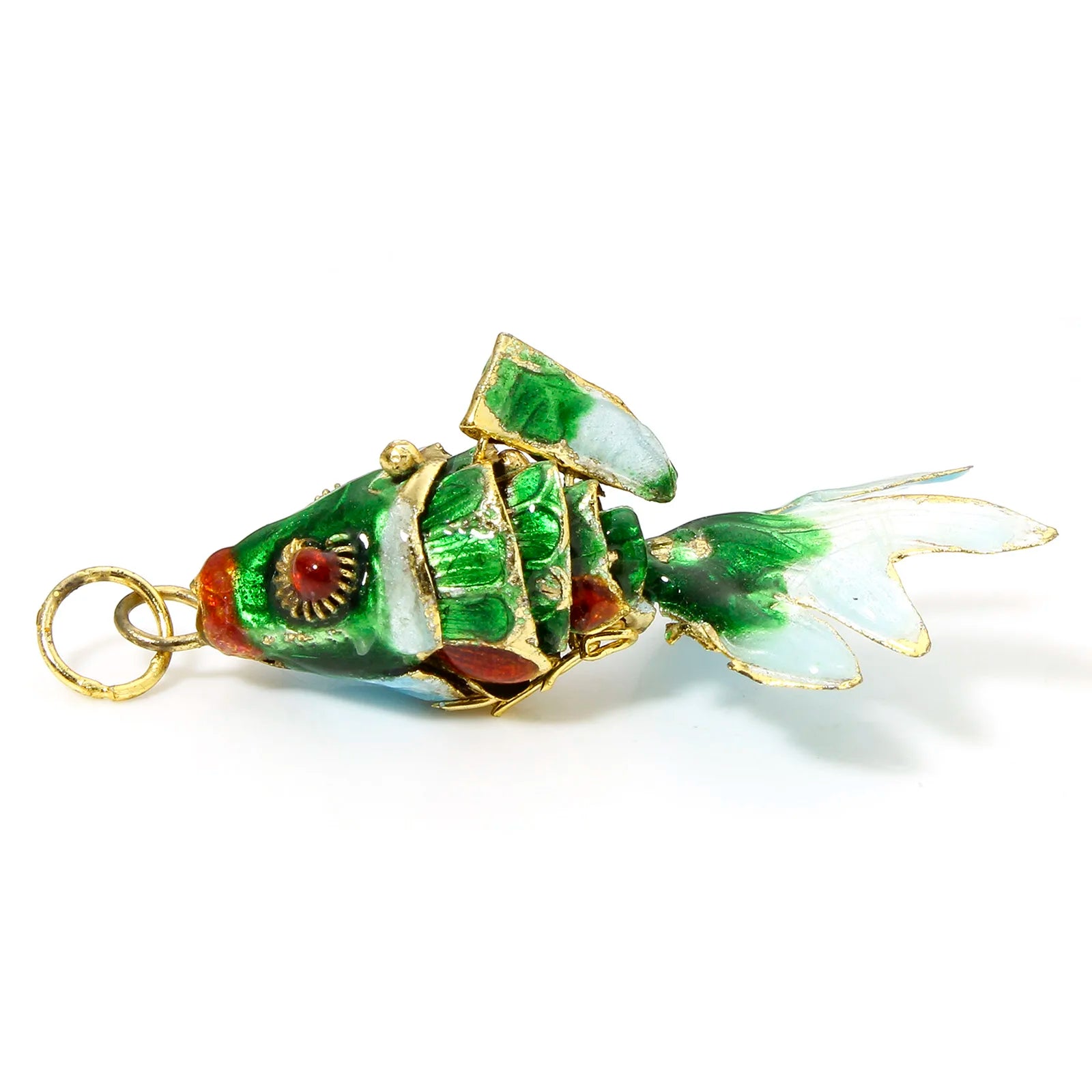 DoreenBeads, 1 pièce, pendentif en laiton 3D en forme de poisson, animal mobile, océan, couleur or, pour collier, fabrication de bijoux DIY, 4,8 cm x 2,4 cm