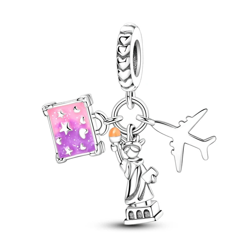 2024 neue 925 Sterling Silber Charms Perlen Fit Original Armband Halskette Charme DIY Schmuck Für Frauen Geschenk