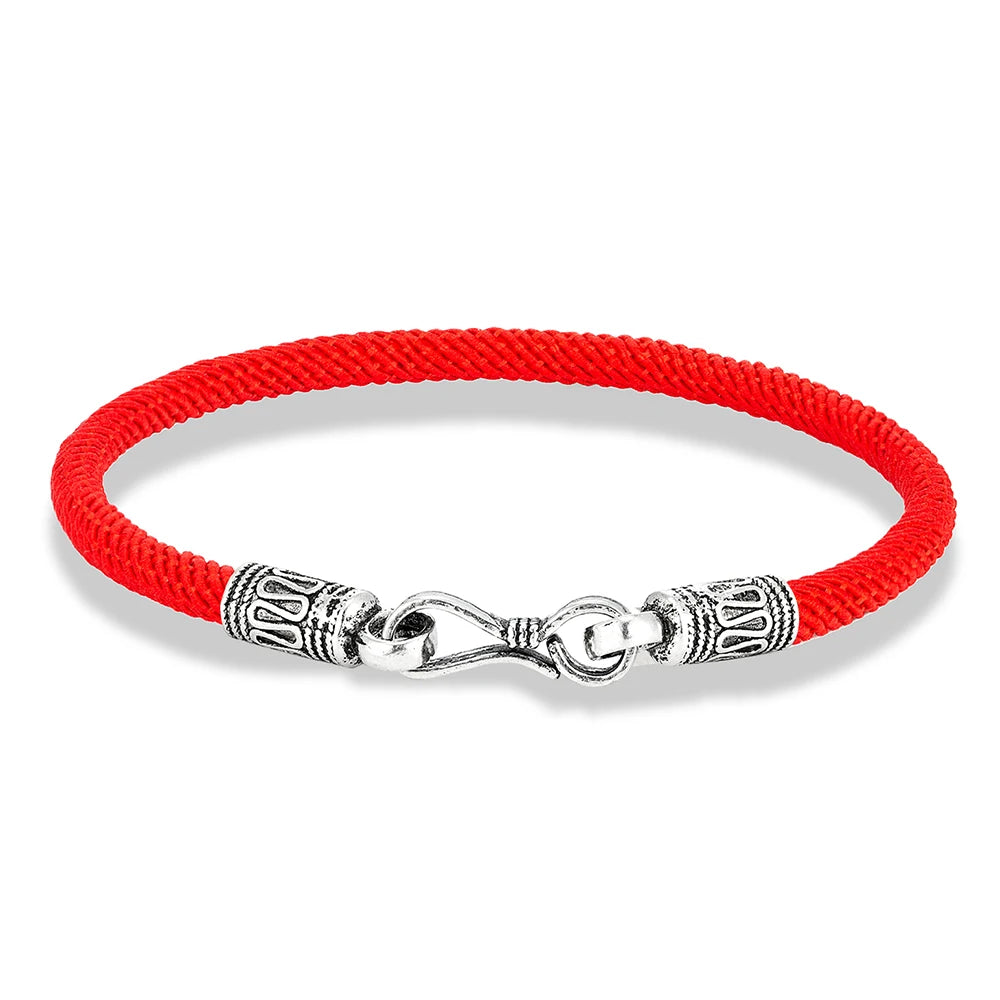 MKENDN 925 Sterling Silver 4mm Braided Rope Bracelet Anklet for Women Men Friendship Bracelet Trendy Jewelry GIfts