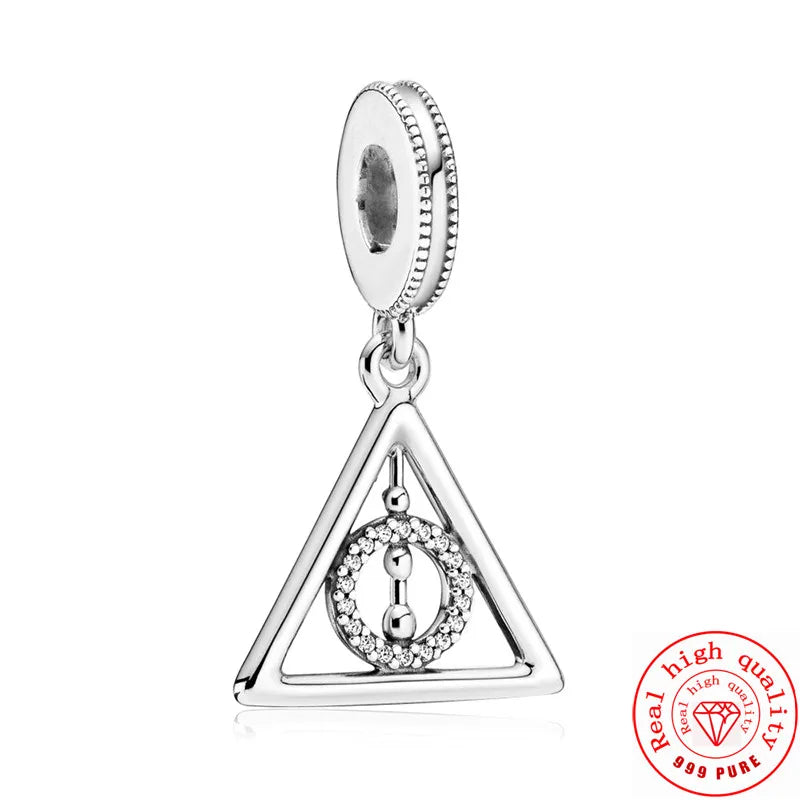 MINISO Disney Hot selling S925 Sterling Silver Harry Potter Charm Suitable Original Pandora Bracelet Exquisite Gift For Women