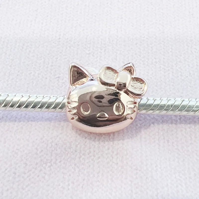 2025 New Miniso Disney Sanrio Beads 925 Silver Stitch Hello Kitty Kuromi Charm Fit Original Bracelet Women DIY Pendant Jewelry