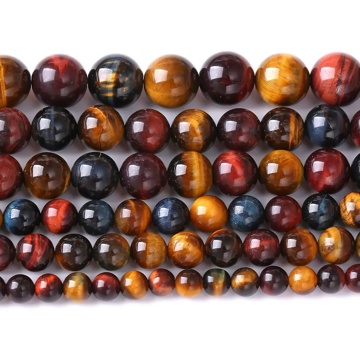 6/8/10mm A+ Quality Natural Stone Tiger's Eye Stone Round Loose Beads for Jewellery Making DIY Charm Bracelet Necklace