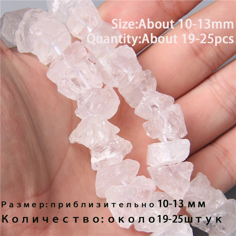 7.5" Natural Irregular Rough Stone Beads Raw Rock Lapis Quartzs Nuggets For Jewelry Making DIY Earrings Bracelet Supply 7-30mm