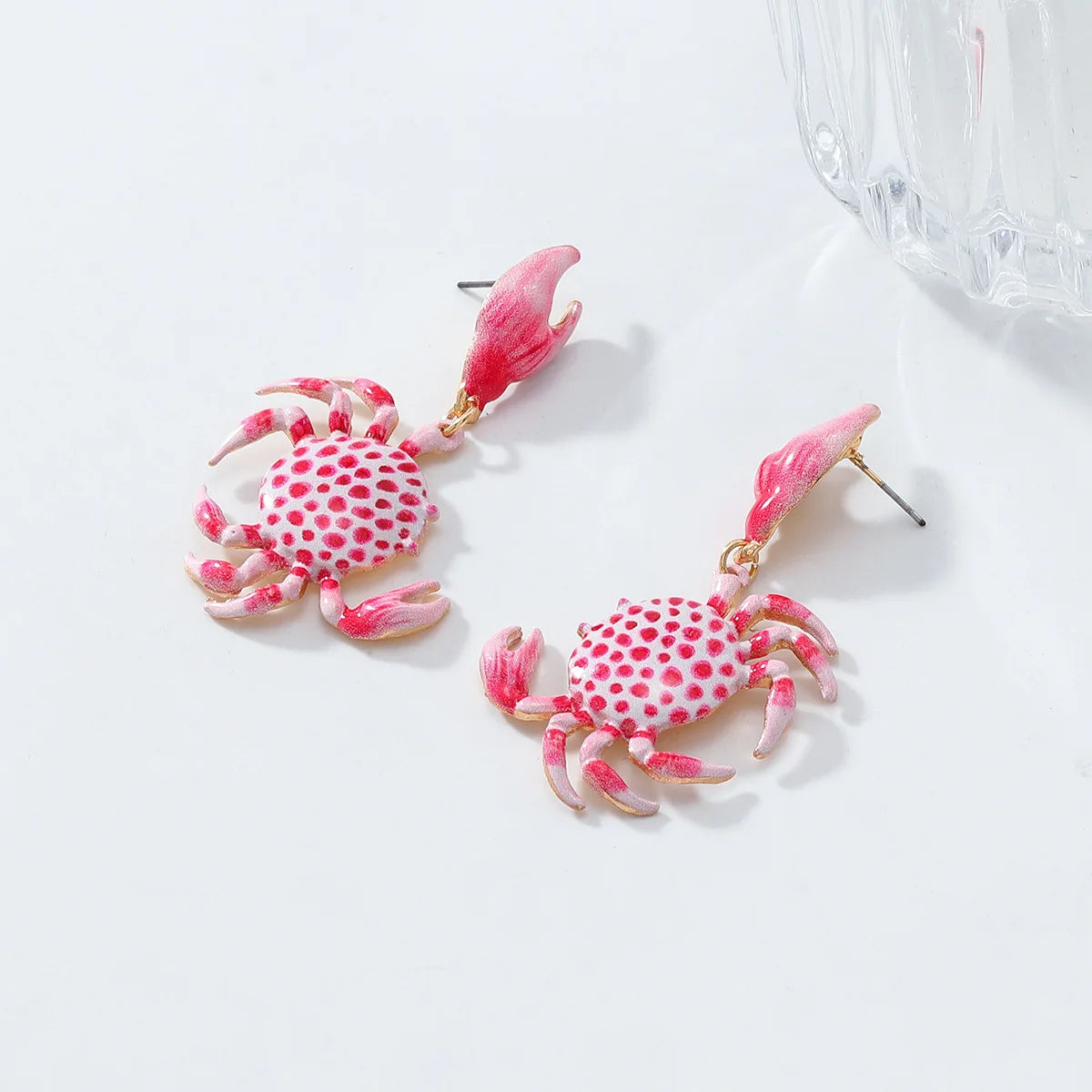 ZAA Summer Beach Style Exaggerated Cute Crab Earrings