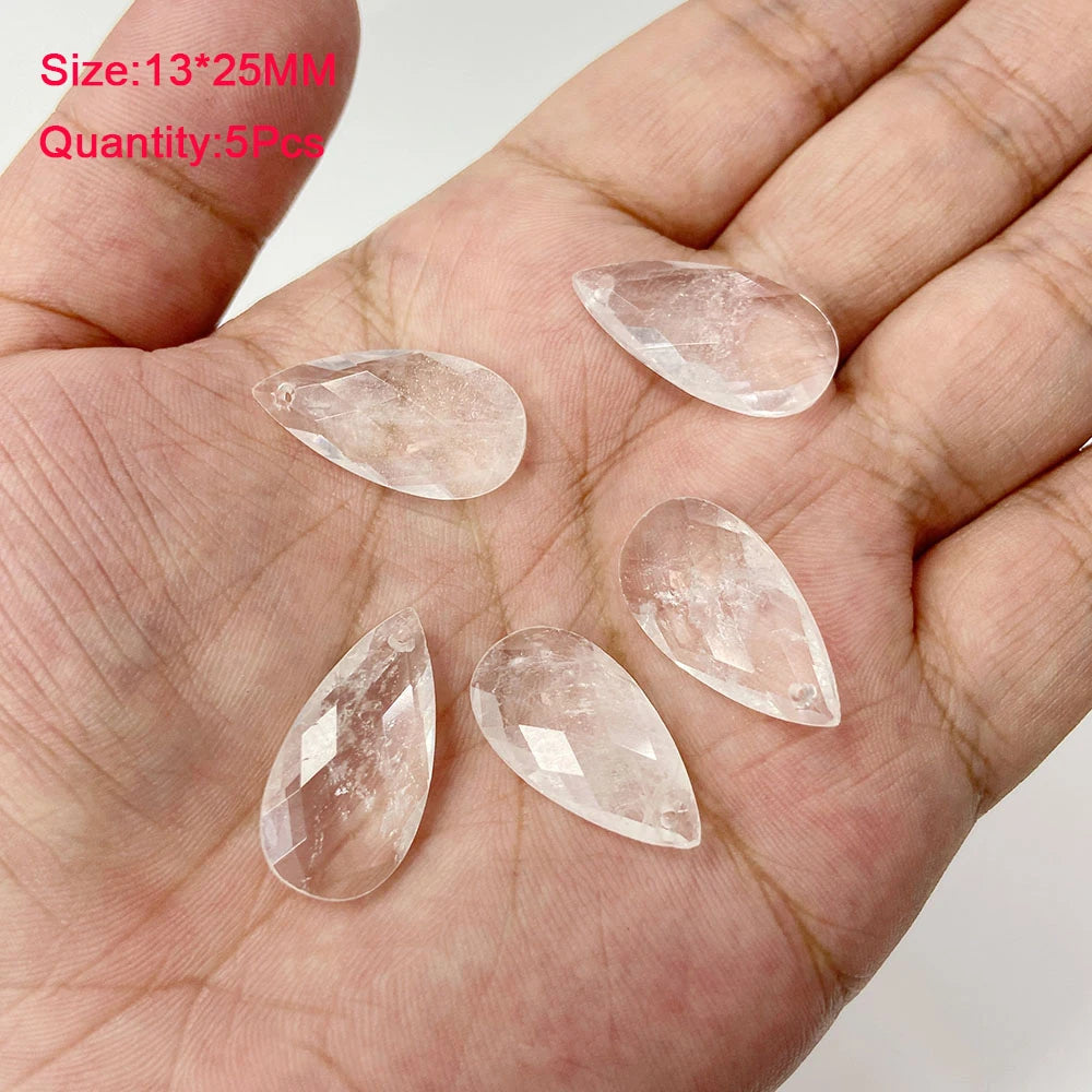 Wholesale Natural Stone Clear Quartz Crystals Beads Faceted Smooth Irregular Loose Bead For Jewelry Making Charm Accessories DIY