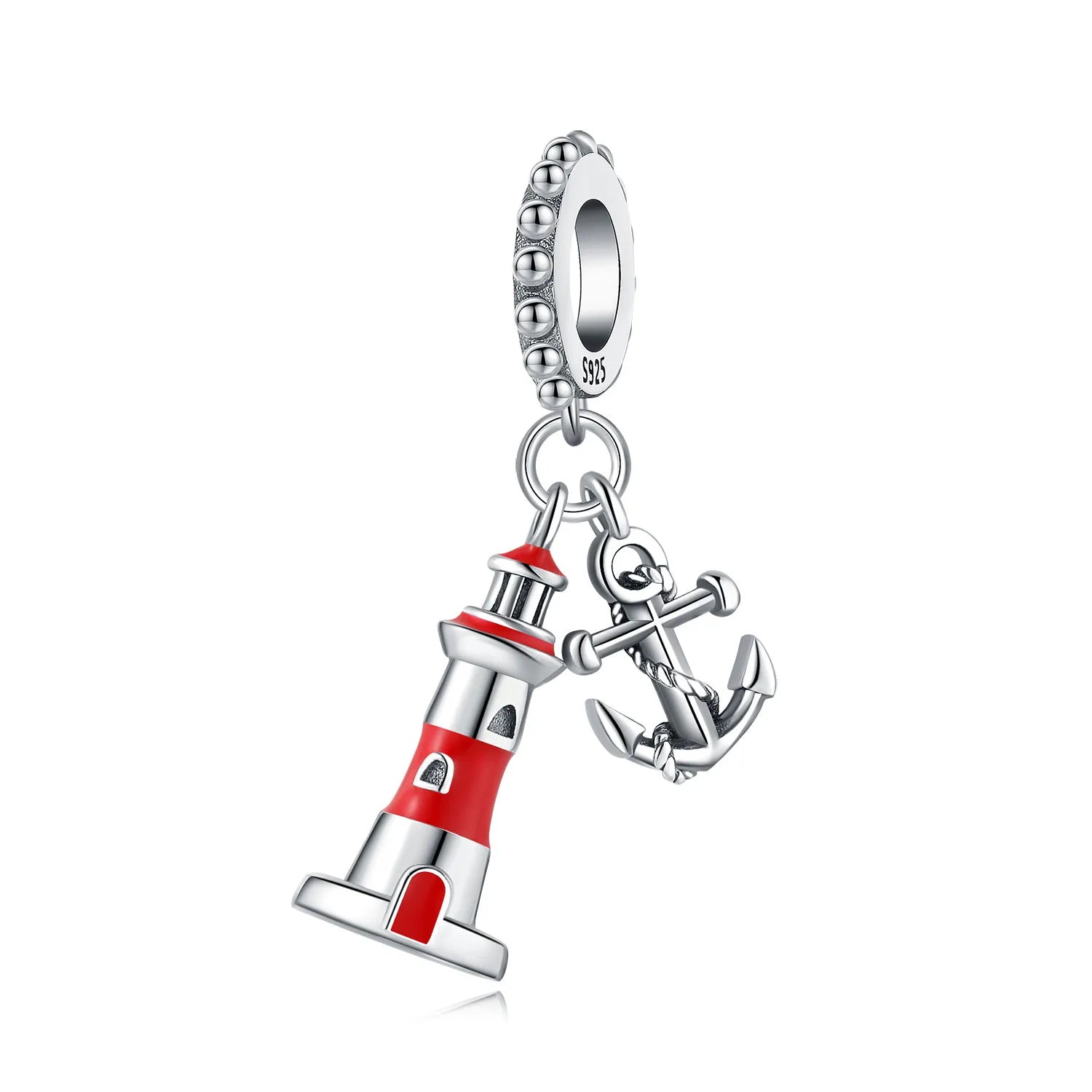 PANPOKI 925 Sterling Silver Sea Star Jellyfish Devil Fish Pendant Beads Original Pendants Bracelet Charm Jewelry Party DIY Gift