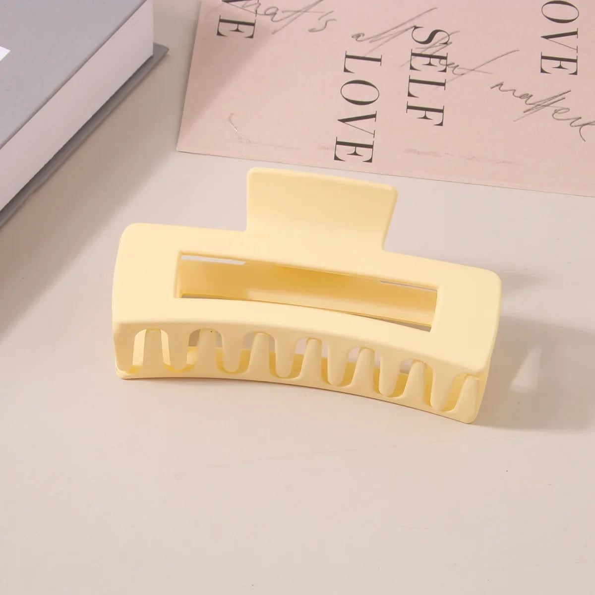 10.5CM Solid Hair Claw Elegant Hairpins Barrette Crab Hair Clips For Women Girls Korean Square Headwear Simple Hair Accessories