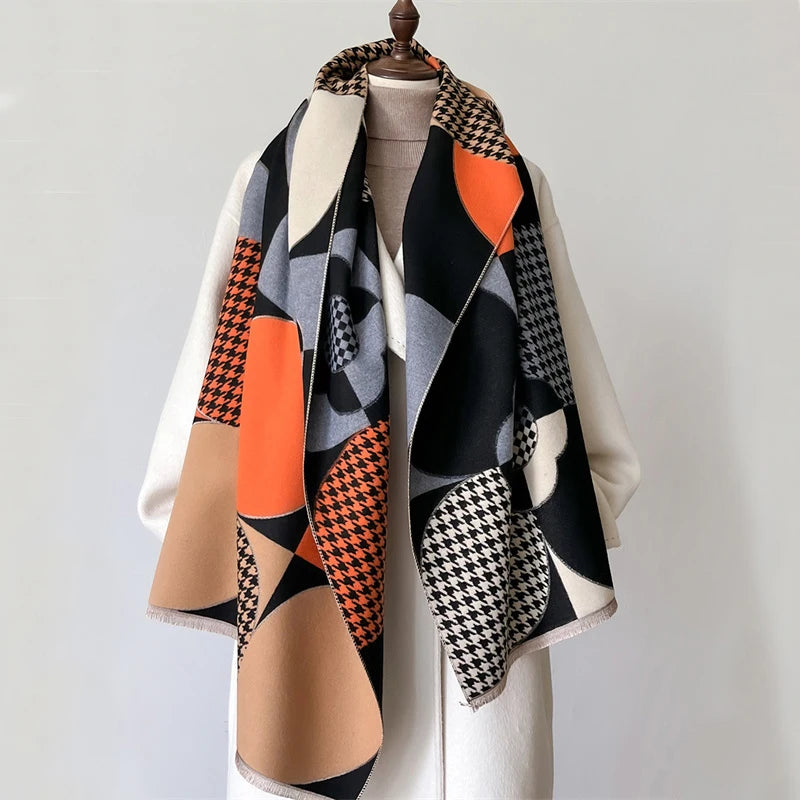 Cashmere Scarf for Women Thick Warm Winter Blanket Brand Female Luxury Quality Shawl Wrap Bufanda 2024 Poncho Echarpe Pashmina - Madeinsea©