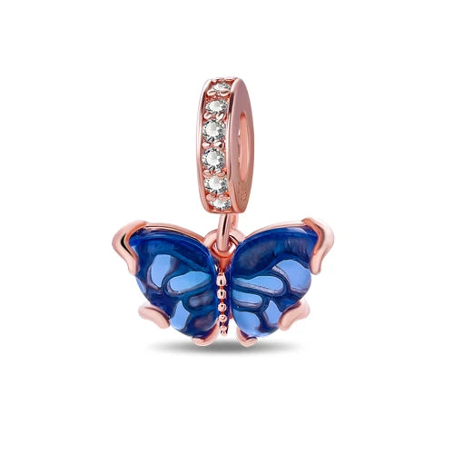 925 Sterling Silver Real Rose Gold Pink Octopus Summer Turtle Heart Dangle Charm Fit Original Bracelet Necklaces Bracelet Girl