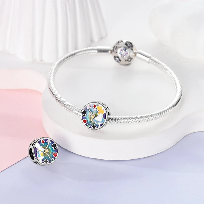 New 925 Silver Magic Zircon Butterfly Princess Angel Cat Pink Charms Beads Fit 3mm 925 Original Bracelet DIY Party Jewelry