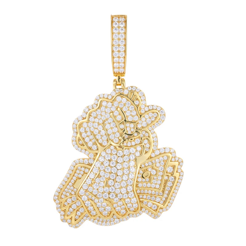 TUHE Unisex High Quality D VVS Moissanite Iced Out Pendants USD For Men Hip Hop Jewelry - Madeinsea©