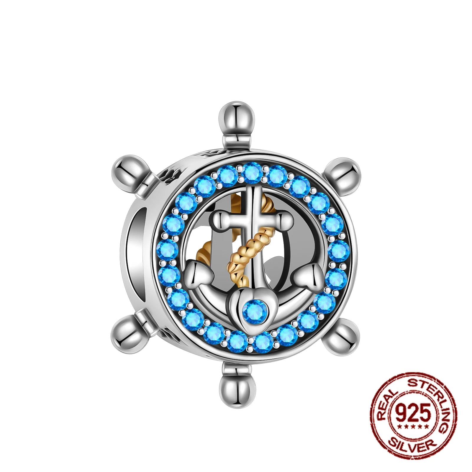 Breloque en argent sterling 925 représentant la lune, l'étoile, l'avion, l'espace, série bleue, compatible avec les bracelets Pandora originaux, bijoux à offrir