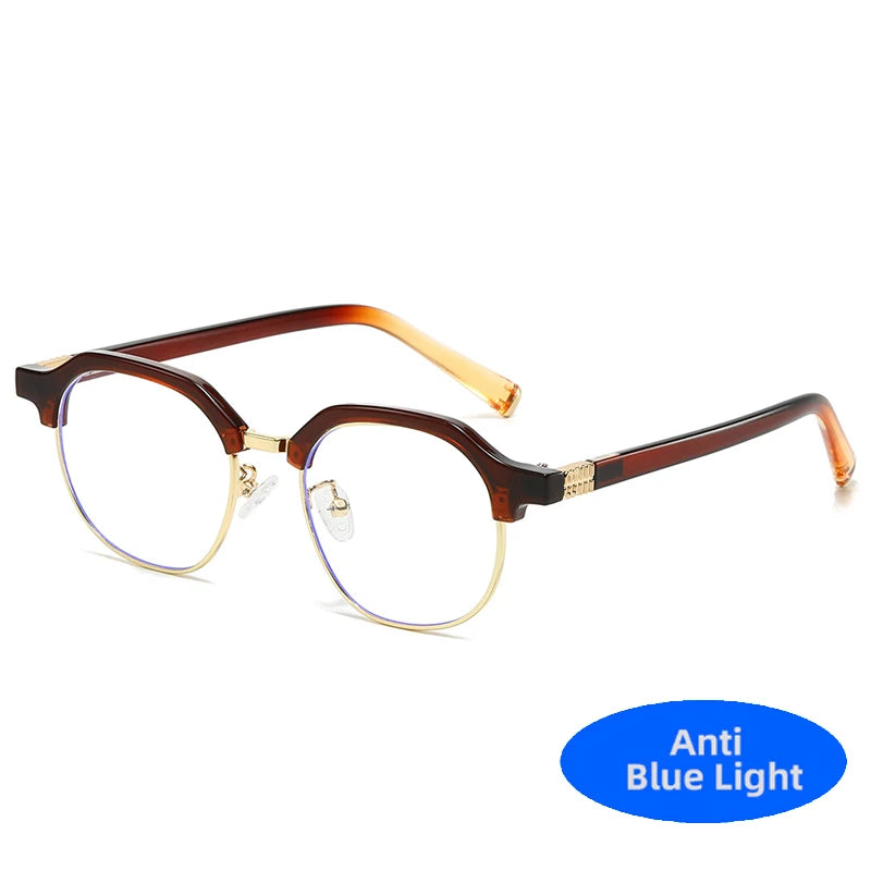 Fashion Anti Blue Light Sun Glasses Men Women Computer Anti Radiation Glasses Outdoor Shades Eyeglasses Round Punk Frame Eyewear