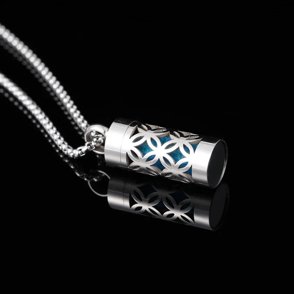 New Stainless Steel Aromatherapy Jewelry Necklaces Perfume Essential Oil Diffuser Pendant Necklace Flower Locket Aroma Necklaces