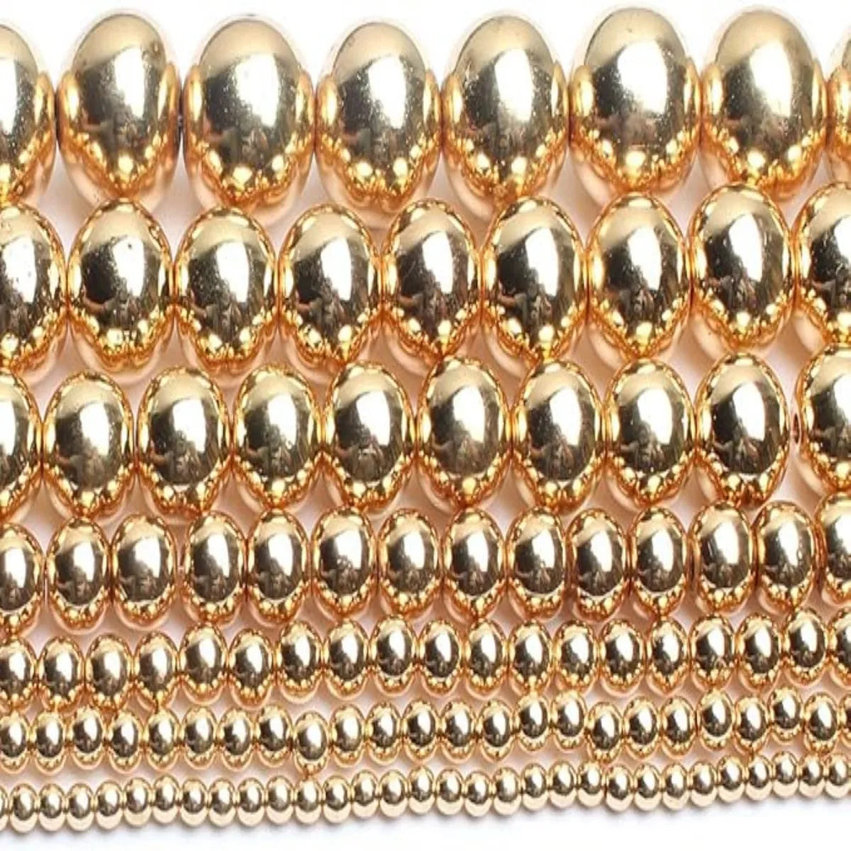 Round Hematite Beads 2/3/4/6/8/10mm Natural Stone 14K Gold Color Loose Beads Ball Jewelry Bracelets Making DIY Accessories SSS