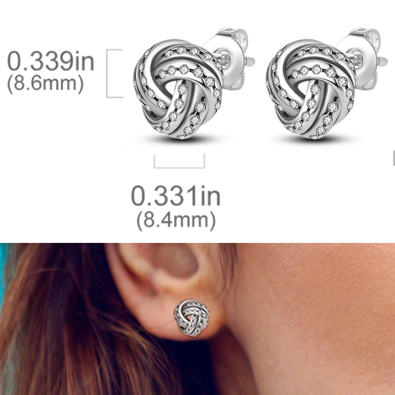 Earrings 925 Sterling Silver Stud Earrings Unicorn Star Zircon Stud Hoop Earrings For Women Girls Lovely Fashion Jewelry Gift