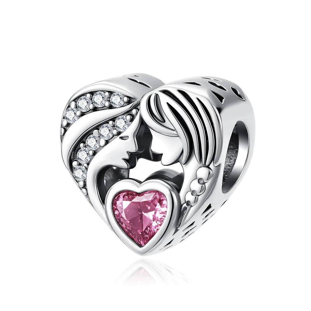 2025 Europe NEW 925 Sterling Silver Family Charm Dangle Pendant Bead Fit Women Original Bracelet Jewelry For Gift Mom Brother