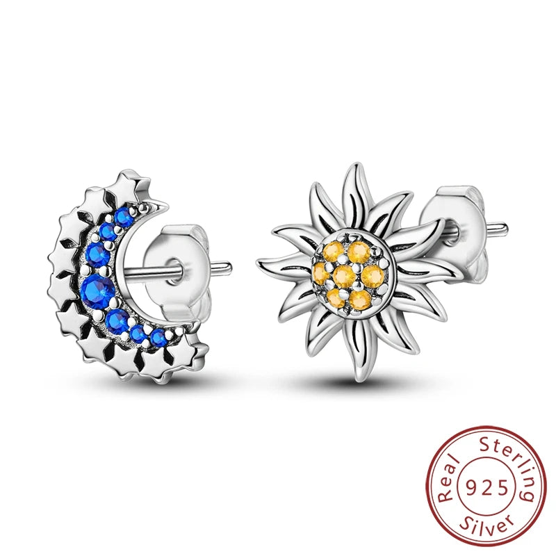 2024 neue 925 Sterling Silber Hoop Ohrringe Blumen Zirkon Ohrringe Stud Für Frau Feine Geburtstag Hochzeit Partei Schmuck Geschenke