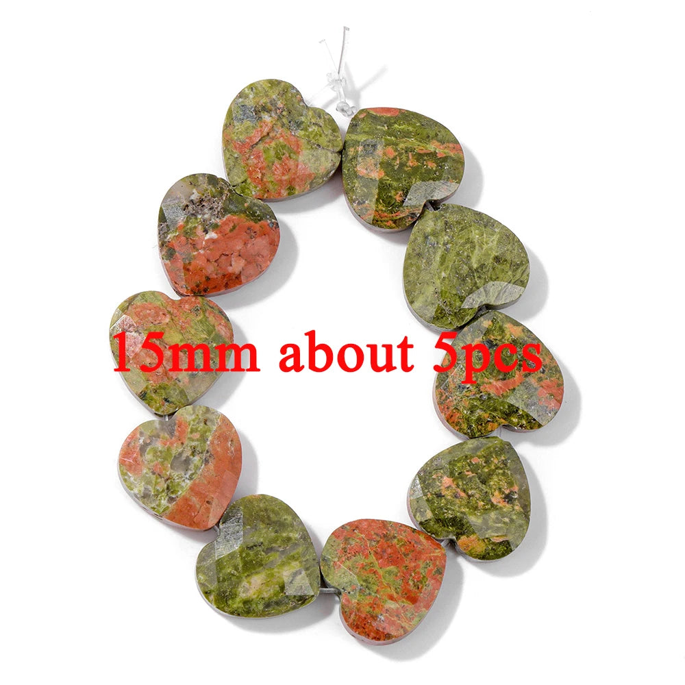 Wholesale Natural Unakite Stone Bead Green Jasper Loose Spacer Beads For Jewelry Making DIY Bracelet Necklace Accessories Supply