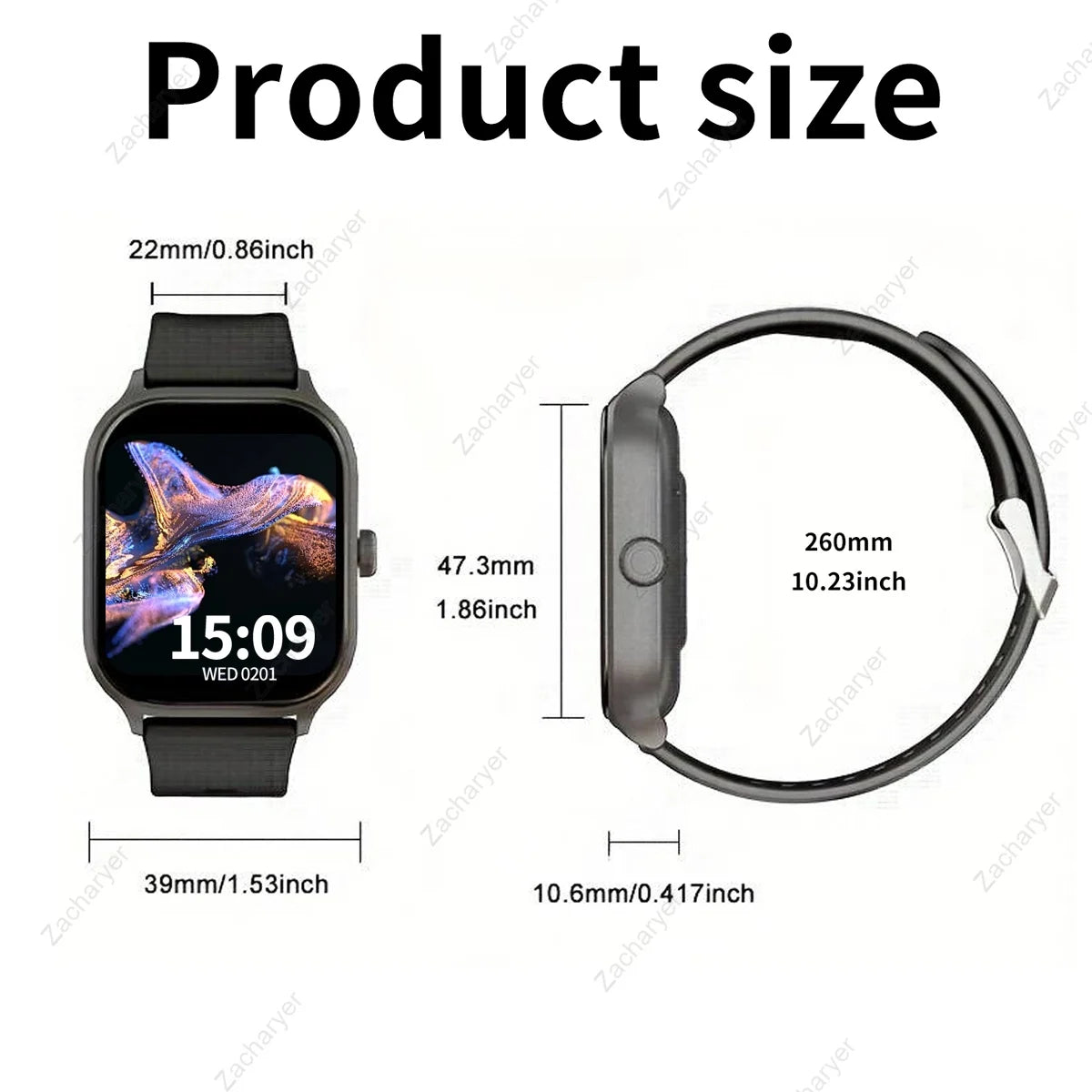 HOT With wireless call function, compatible with Android and iPhone, sports watch, application control, SMS reminder