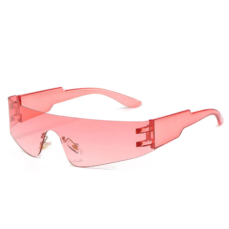 Lunettes de soleil à dessus plat pour femmes et hommes, style punk, Y2K, miroir, une pièce, années 2000 et 90, lunettes esthétiques UV400