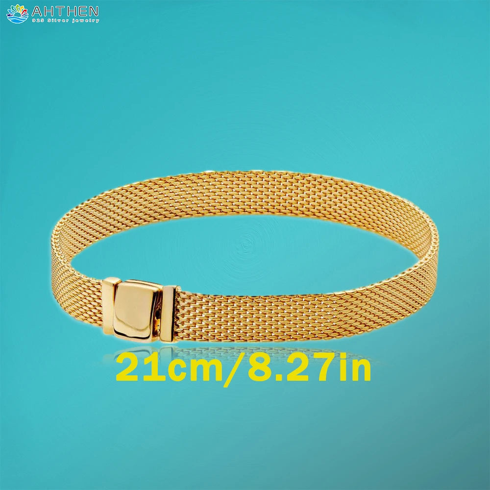 Ahthen 925 Sterling Silver Bead Silver Star Timeless Sparkle Heart Dangle Clip Charms fit Snake Chain Reflexions Bracelets