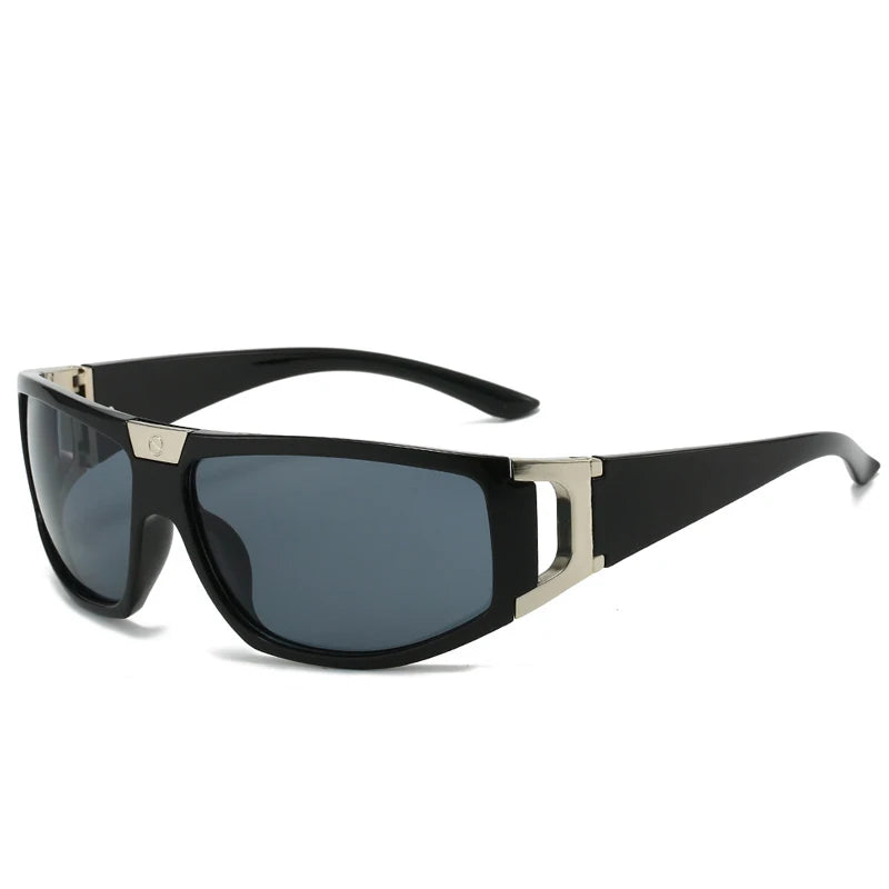 2025 New Men's Y2K Punk Rectangle Sunglasses Outdoor Cycling Sports Sun Glasses Women Vintage Shades Trendy Goggle Eyewear 2000S