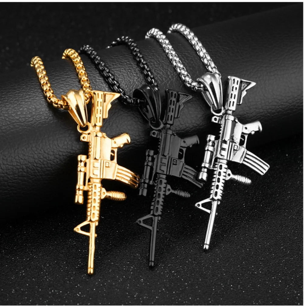 Fashion Stainless Steel Pendant Necklace Women Macho Men Valentine Gifts