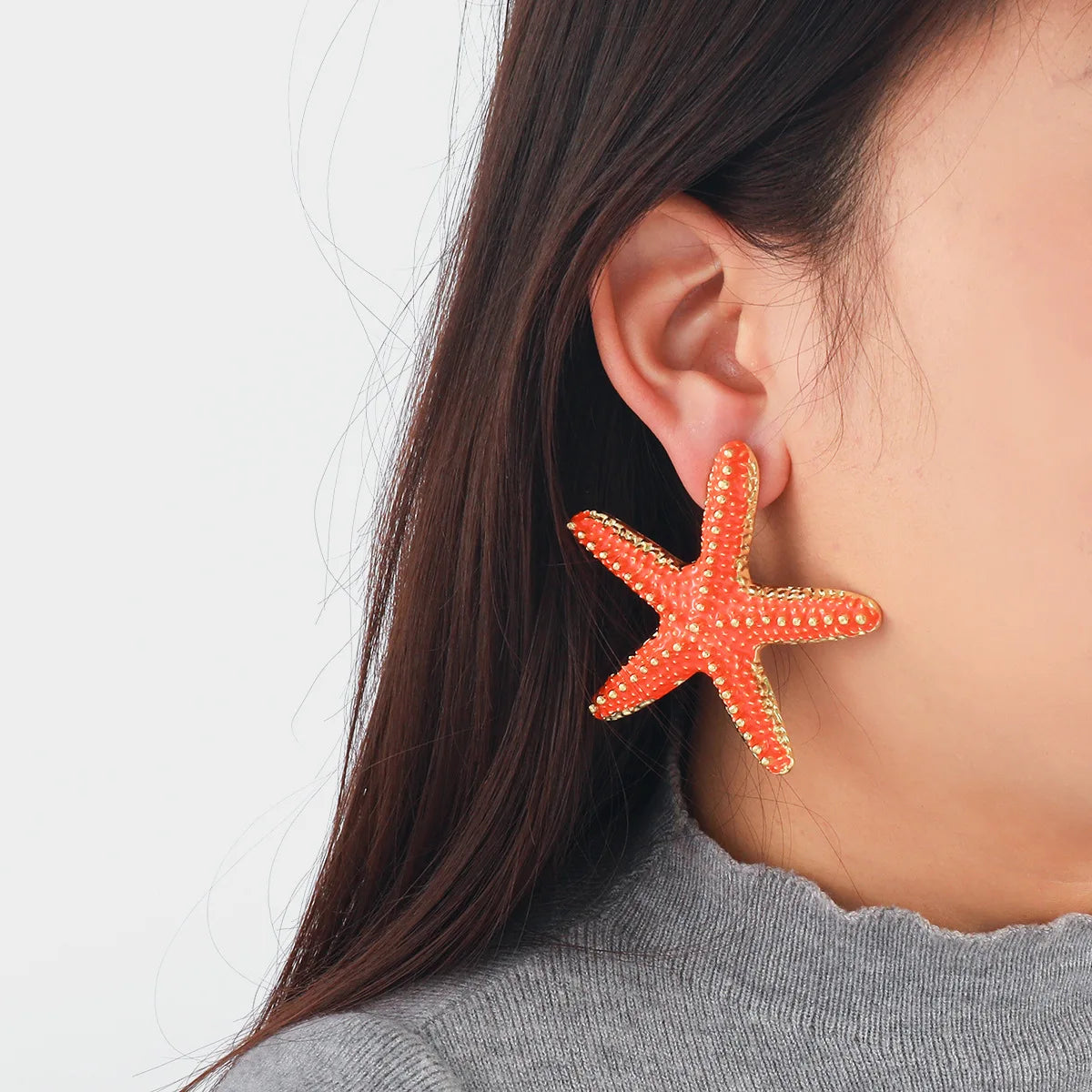 2025 Summer New Starfish Alloy Earrings