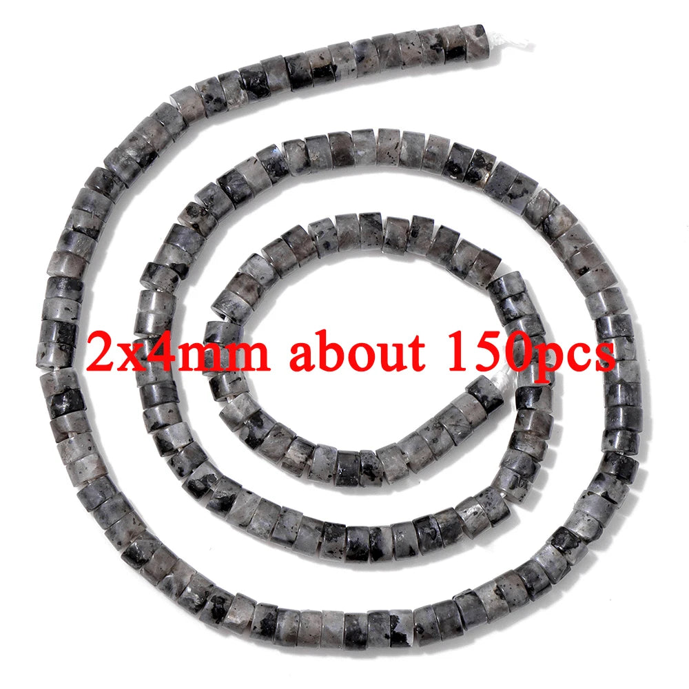 Natural Dark Labradorite Stone Bead Black Spectrolite Faceted Round Leaf Square Loose Spacer Beads For Jewelry Making Handmade