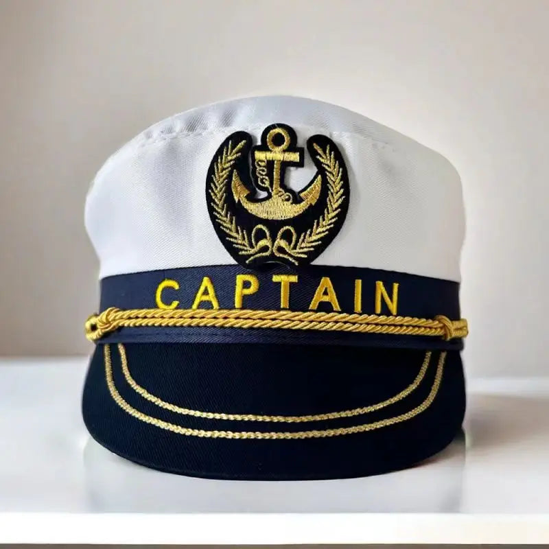 Navy hat with anchor badge, four different colors, Captain letter, fashion, for cruise parties, bachelorette party, cosplay