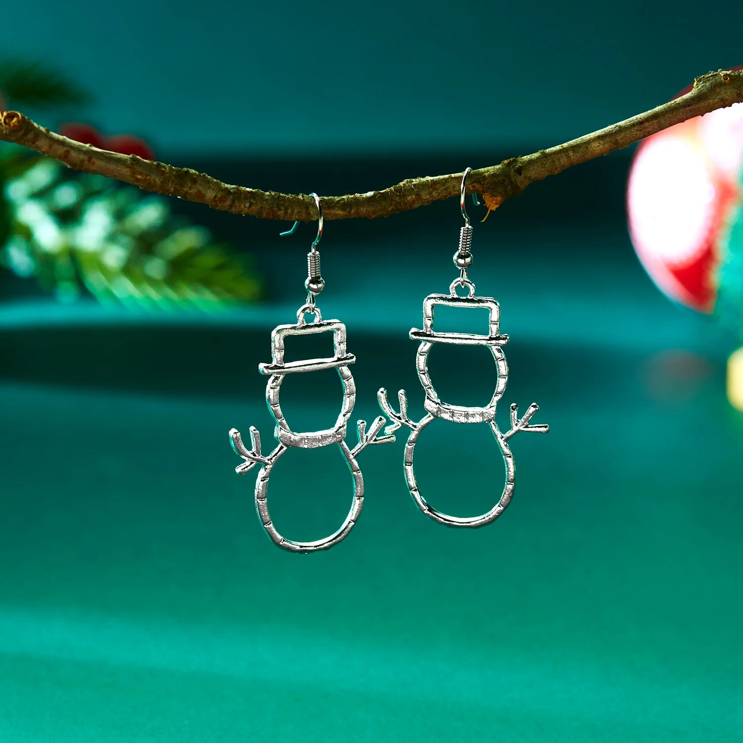 Colorful Crystal Zircon Snowman Dangle Earrings For Women Cute Christmas Tree Snowflake Bow Earring Xmas New Year Party Gifts