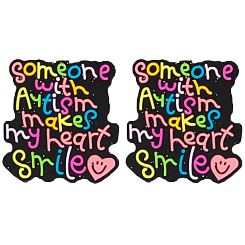 10Pcs Autism Silicone Focal Beads Bulk Focal Silicone Beads for Pens Keychain Making Bracelet