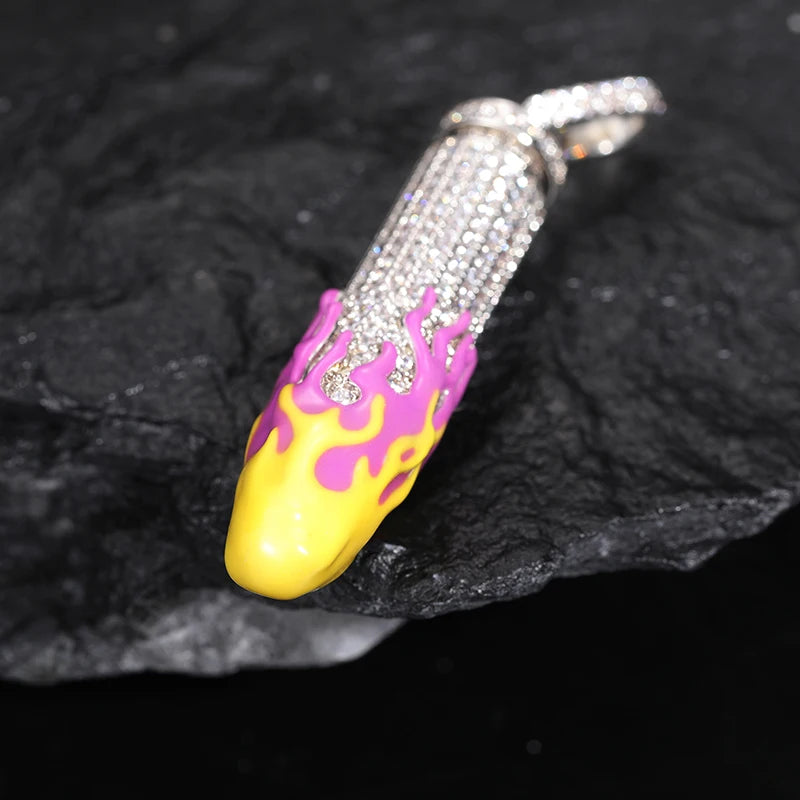 TUHE luminous Copper Iced Out For Man Hip Hop Jewelry