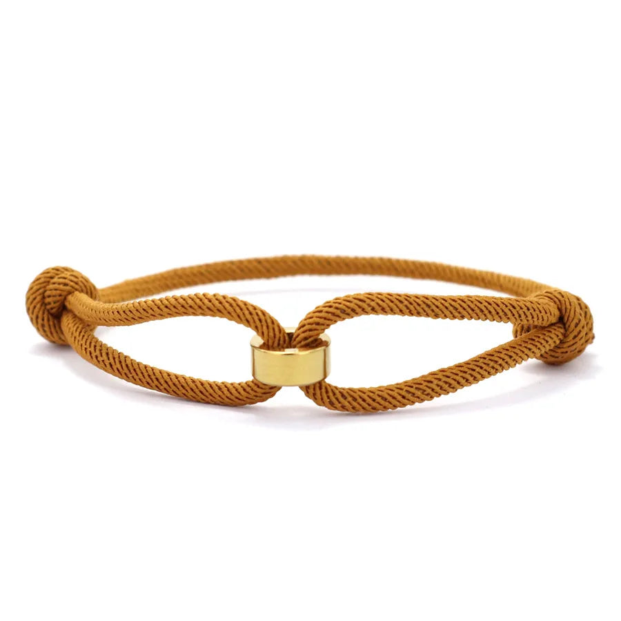 Handmade 3mm Thin Rope Bracelet Men Women Stainless Steel Gold Color Charm Braslet Friendship Jewelry Gift For Lover Pulseria