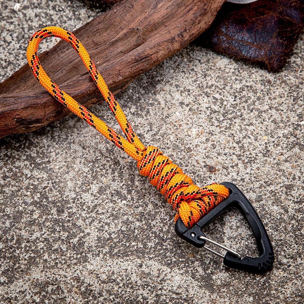 MKENDN Triangle Buckle Paracord Lanyard Keychain Tactical Backpack Accessories Safety Hand Wrist Strap Fall Protection