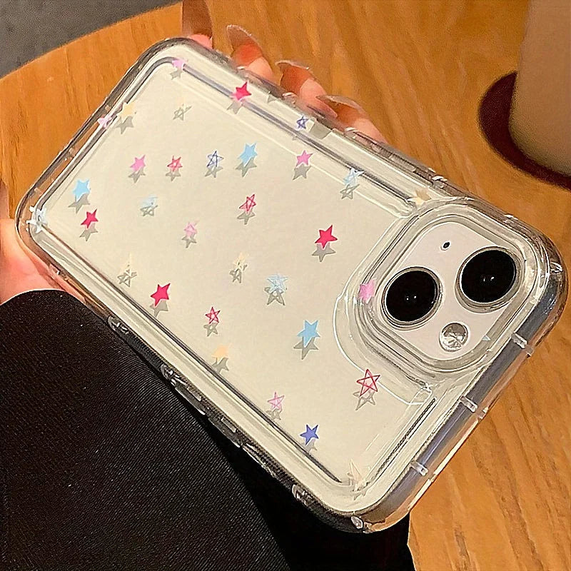 Transparent Star Design Silicone Case for Samsung A15 A35 A55 A54 A34 A33 A53 A52 A32 A13 A14 S25 S24 S23 Ultra S22 S21 FE Cover - Madeinsea©