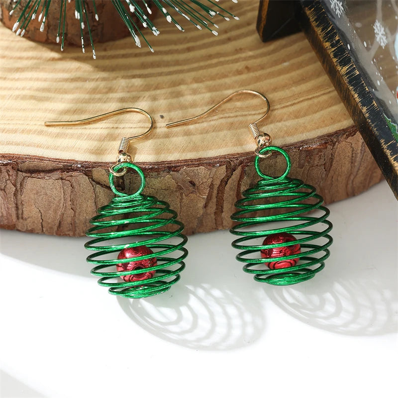 Fashion Christmas Snowflake Earrings For Women Cute Trendy Xmas Tree Colorful Bells Bow Knot Piercing Earring Party Jewelry Gift