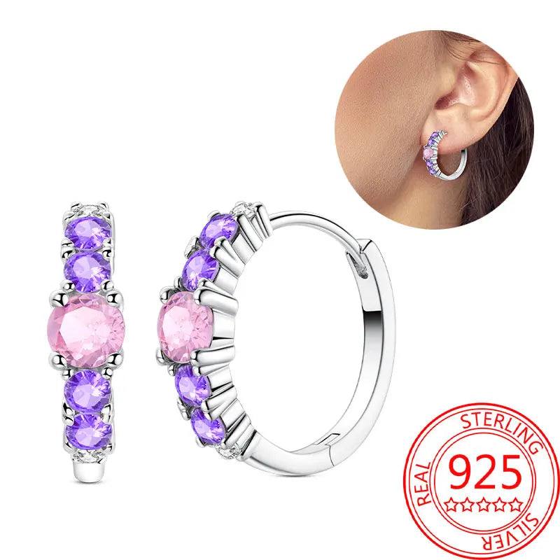 Hot Sale Bee Earrings For Girl Lovely Yellow Black Dancing Bee Happy S925 Hoop Earrings Birthday Gift Silver Jewelry