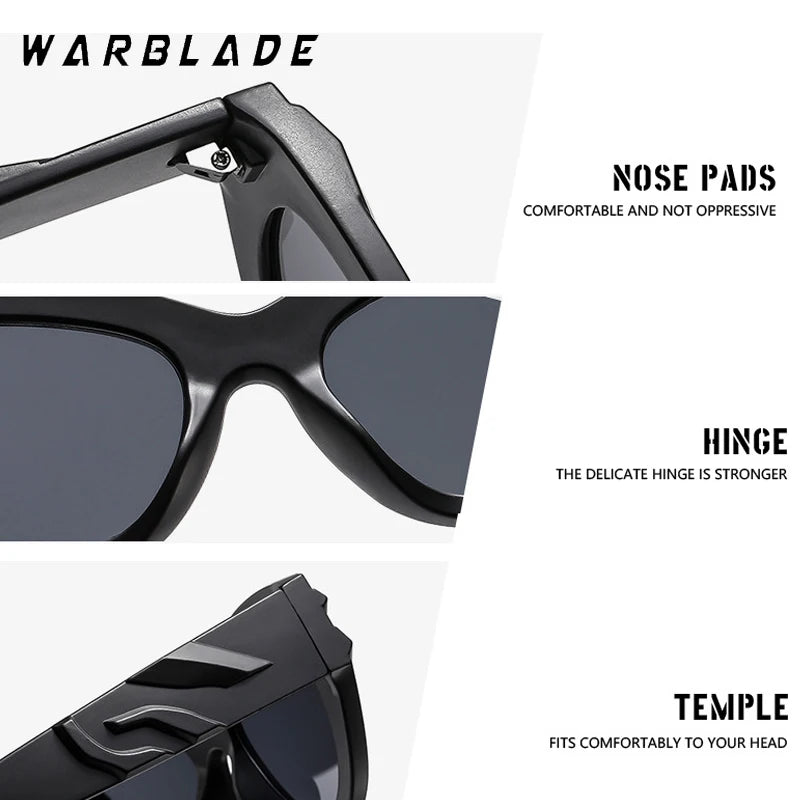 Fashion Cat Eye Y2K Punk Sunglasses Women Men Luxury Brand Design Thickening Frame Vintage Casual Versatile Style Eyewear UV400