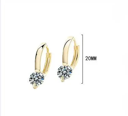 Solitaire 1ct D Moissanite Earrings for Women 2023 Diamond 925 Sterling Silver Hoop Earrings Drop Earrings Girls 14k Gold Plated