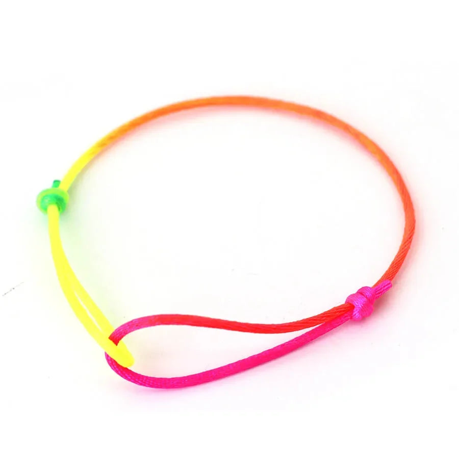 Multicolor 2mm Grade A Thin Rope Bracelet Unisex Handmade Adjustable Simple Silk Cord Braclet Holiday Casual Beach Couple Joias