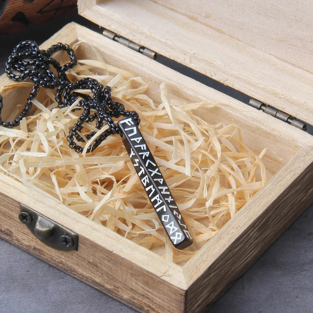 Niemals verblassen, voller Stil, nordische Mythologie, Symbole, Halsketten, Talisman, Herren, Wikinger, Runen, Vegvisir, Amulett-Anhänger, Valknut-Schmuck