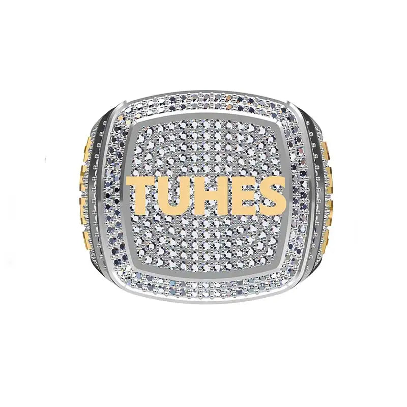 Bagues personnalisées pour hommes, lettres en argent sterling 925, bagues avec nom et moissanite, bijoux