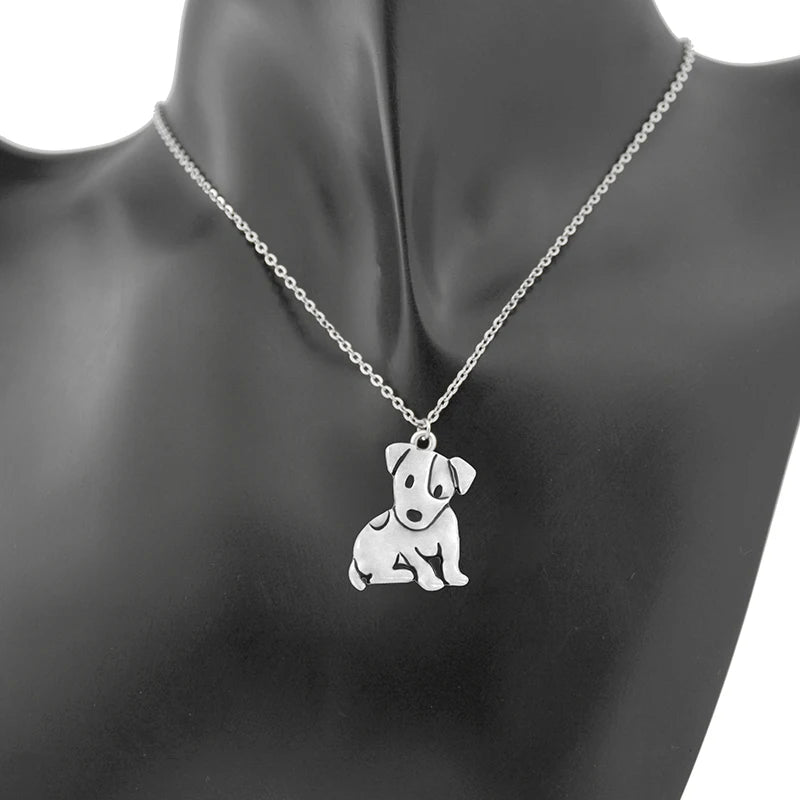 New Jack Russell&Australian Shepherd Pendant Dog Necklace Women Men Jewelry Boho Stainless Steel Chains Lover Choker Party Gift