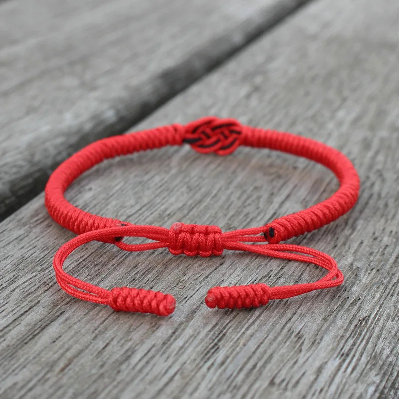 Noter New Handmade Braided Ukrainian Bracelet Men Women Adjustable Lucky Red Thread Chinese Knot Braclet Valentine Day Braslet