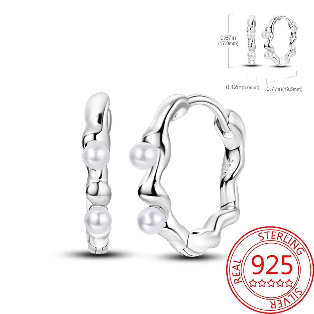 Ear Ring Series 925 Sterling Silver Star Moon Unicorn Tulip Flower Butterfly Bee Geometry Earrings Ladies Pairing with Jewelry