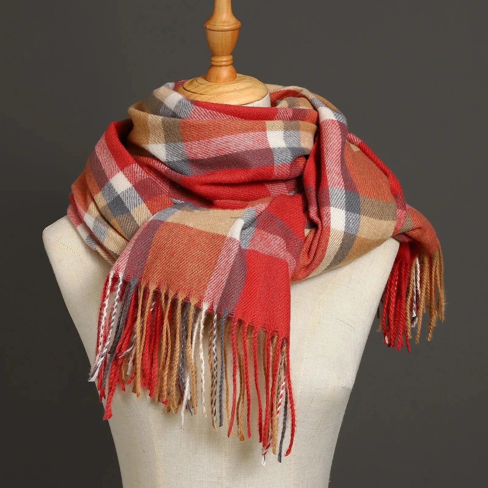 200*70cm Oversize Classic Plaid women scarf Cashmere Shawl men wrap Superior quality thickening female bandanna pashmina muffler