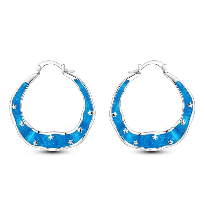 925 Sterling Silber Mode high-end Riyuexing streifen Ohrringe Für Frauen Ohrringe Original Mode Jewelrysc